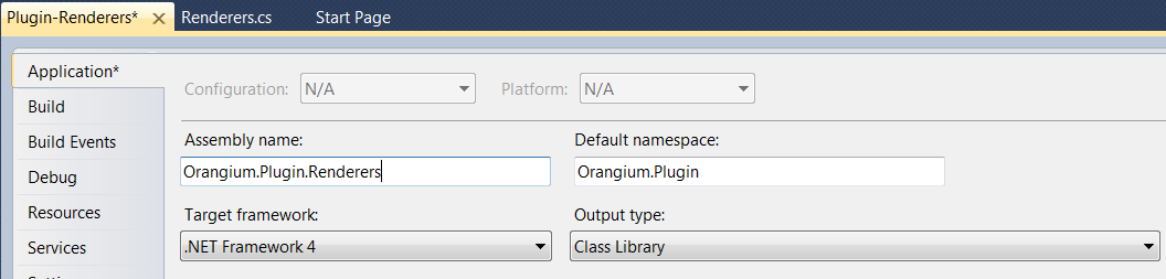 Change assembly name and default namespace