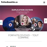 PetitesQuantites.ca : Réplication CD/DVD petites quantités